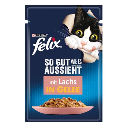 FELIX So gut wie es aussieht Katzenfutter nass in mit Lachs 26er Pack 26x 85g