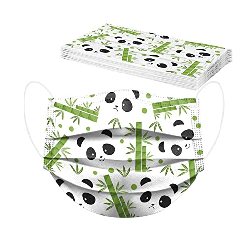 10 stück Mädchen Jungen Disposable Mundschutz Masken Kinder 3-lagig Atmungsaktiv Panda Motiv Disposable Non-Woven Mundmaske Multifunktionstuch Bandana Halstuch Schals 95sCloud666 A 10PCS