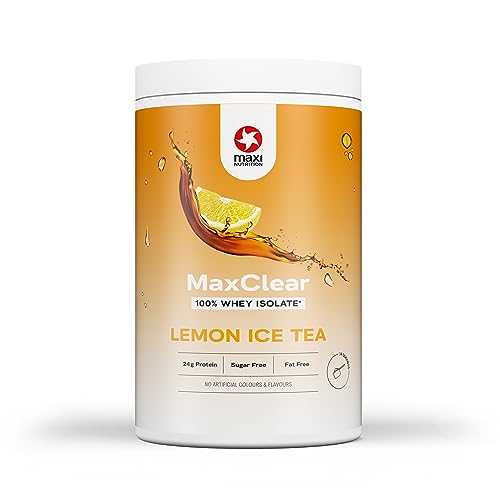 MaxiNutrition MaxClear Lemon Ice Tea 100% Clear Whey Protein Isolate 420g Protein Pulver mit 24g Eiweiß pro Portion erfrischend kalorienarm ohne künstliche Aromen
