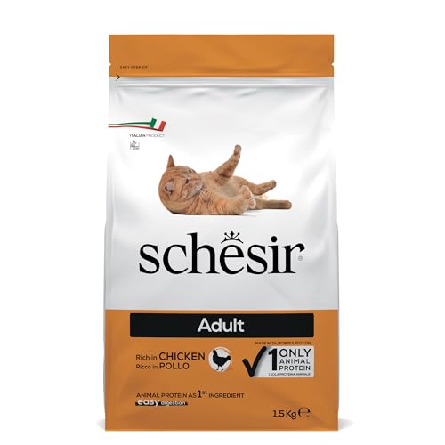 Schesir Cat Adult Maintenance Huhn Katzenfutter trocken für erwachsene Katzen Beutel 1.5 kg