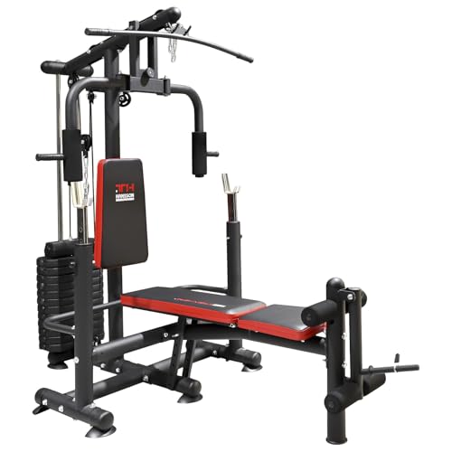 Hansson Sports Universal Kraftstation Multifunktion Hantelablage Latzug Butterfly Beinstrecker Beinbeuger 65kg Gewichten A