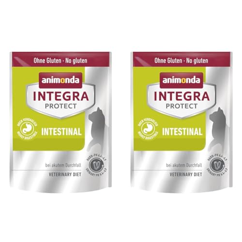 animonda Integra Protect Intestinal Katze Diät Katzenfutter Trockenfutter bei Durchfall oder Erbrechen 300 g Packung mit 2