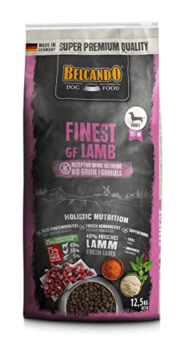 Belcando Finest GF Lamb 12 5 kg getreidefreies Hundefutter Trockenfutter für kleine mittlere Hunde Alleinfuttermittel für Hunde ab 1 Jahr