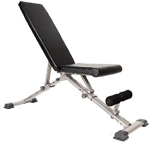 HHOZsafety Hantelbank Hanteltisch Heimfitness Klappbare Hantelbank Sit-ups Bird Bankdrückbank Flacher Hocker Multifunktionaler Fitnessstuhl Farbe Schwarz Größe 130 43