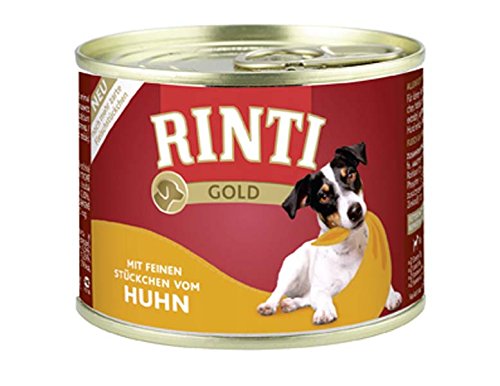 RINTI Gold Huhn Hunde Nassfutter 12x185g Für kleine Hunde ohne Getreide ohne Kohlenhydrate