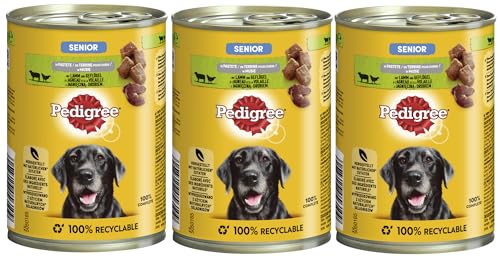 PEDIGREE Dose Senior mit Lamm und Geflügel in Pastete 3 x 400g