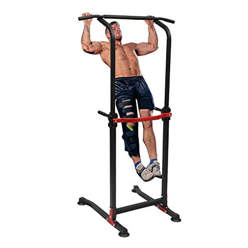 Multifunktionale Dipstation Pull Up Kraftstation Mit Klimmzugstange Klimmzug Rack Stand Trainingsbar Fitnesstraining Bar Dip Station Power Tower Fitnessstudio TrainingsgeräT Gerä 165-210Cm