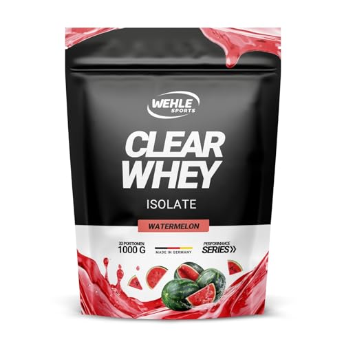 Wehle Sports Clear Whey Protein Pulver 1 kg - Isolate Proteinshake Wassermelone