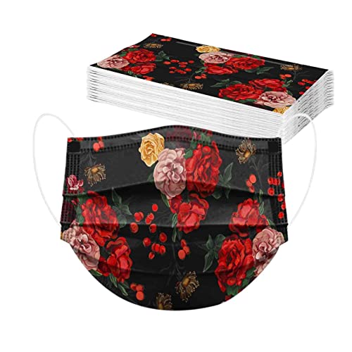 95sCloud-1 20 stück Erwachsene Protective Mundschutz Masken 3-lagig Atmungsaktiv Rosa Motiv Mund-Nasenschutz Face Cover Mouth Filter Mundmasken Multifunktionstuch Bandana Halstuch Schals A 20PCS