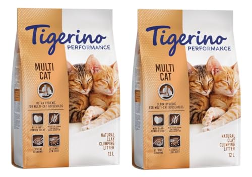 Tigerino Performance Multi Cat Katzenstreu Babypuderduft 12L