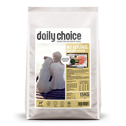 daily choice Basic   15kg   Trockenfutter Hunde   Geflügel Reis Erbsen   Keine minderwertigen Kohlenhydrate   Weizenfrei   Grünlippmuschel Chicor e
