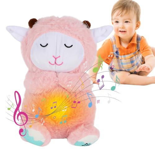 Tutamaz Schlummer Einschlafhilfe Babys Schaf Herzschlag Schlummer Schafe Baby Spielzeug Baby Spielzeug Musik für Babys Erstausstattung für Neugeborenen Geschenk