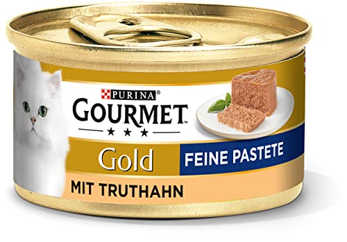 PURINA GOURMET Gold Feine Pastete Katzenfutter nass mit Truthahn 12er Pack 12 x 85g