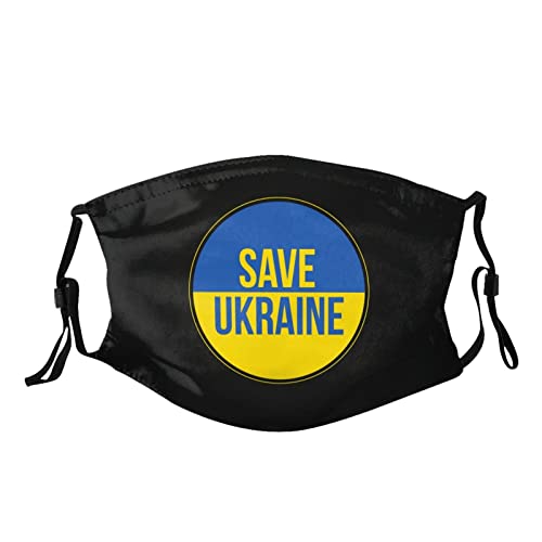 Hdadwy Gesichtsmaske mit ukrainischer Flagge waschbar wiederverwendbar Stoffmasken Mundschutz verstellbare Sturmhauben für Frauen Männer Teenager