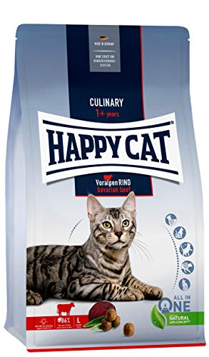 Happy Cat 70560   Culinary Adult Voralpen Rind   Trockenfutter für ausgewachsene und Kater   10kg Inhalt
