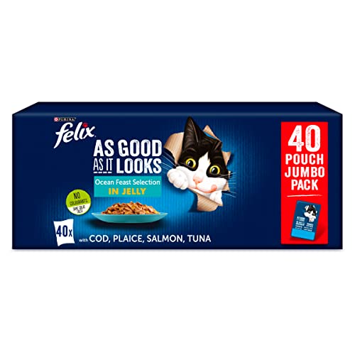 Nestle - Felix Pouch As Good As It Looks Ocean Feasts in Jelly 40 Pack - 100g - EU UK