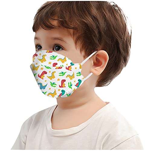 SDFRK 50 Stück Masken Kinder Einwegmasken Mundschutz Masken Mundschutz stoff Cartoon Motiv MNS Mund und Nasenschutz Mund-Tuch Staubdicht Atmungsaktiv Gemütlich Bandana Schals