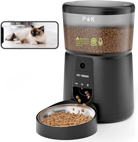 PUPPY KITTY 2 4 G WLAN Automatischer APP Video Audio Katzenfutter Automat Edelstahlnapf 1 8 pro Tag