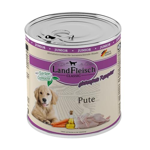 Landfleisch Dog Classic Junior Pute mit Gartengemüse 6X 800g