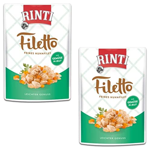 Rinti Hund - Filetto Huhn GEMÜSE - Doppelpack - 2 x 24 x 100g