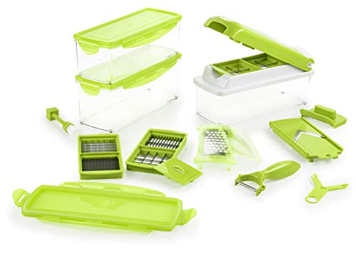 Genius Nicer Dicer Plus 18 Teile Kiwi Alles-Schneider Obst- und Gemüseschneider