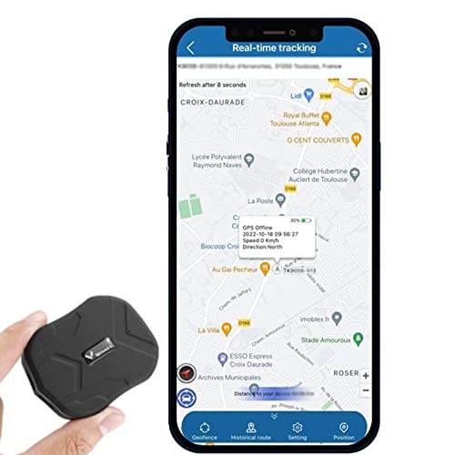 Mini GPS Tracker Auto GPS Tracker Micro 1500mah Mini GPS Tracker mit App IP65 Wasserdicht Kein Abonnement Erforderlich Geeignet für Autos Fahrräder Motorräder