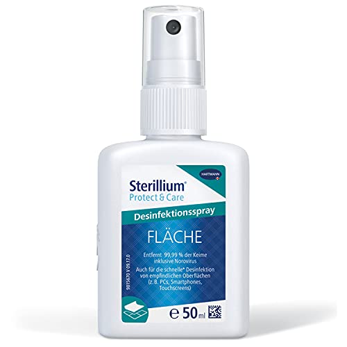 Sterillium Protect Care Desinfektionsspray Fläche Materialschonendes Desinfektionsmittel für empfindliche Oberflächen - zuhause und unterwegs 50 ml