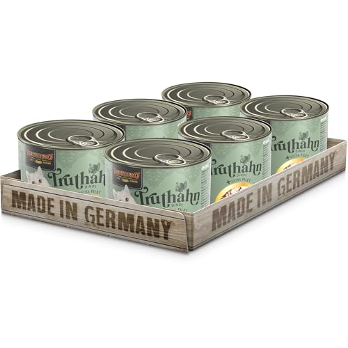 LEONARDO Truthahn extra Filet 6 x 200g Truthahn extra Truthahnfilet Nassfutter mit extra Filet Getreidefrei mit extra hohem Fleischanteil