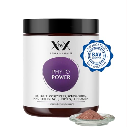 XbyX Phyto Power 90g 45 Portionen Hormonelle Unterstützung ab der Menopause Hormonfrei Ohne Soja Rotklee Schisandra Nachtkerzenöl Hopfen Leinsamen Aus Deutschland