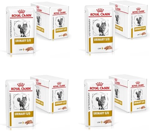 Royal Canin Veterinary Urinary S O Mousse für Katzen 4er Pack 4 x 12 x 85 g Diät-Alleinfuttermittel für Katzen Zur unterstützenden Auflösung und Verringerung von Struvitsteinen