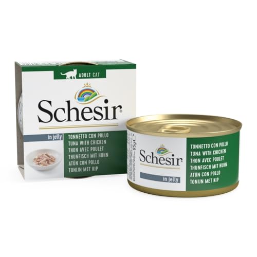 Schesir Gelee verschiedene Geschmacksrichtungen 14 x 85 g 14 x 85 g Thunfisch mit Hühnchen in Gelee