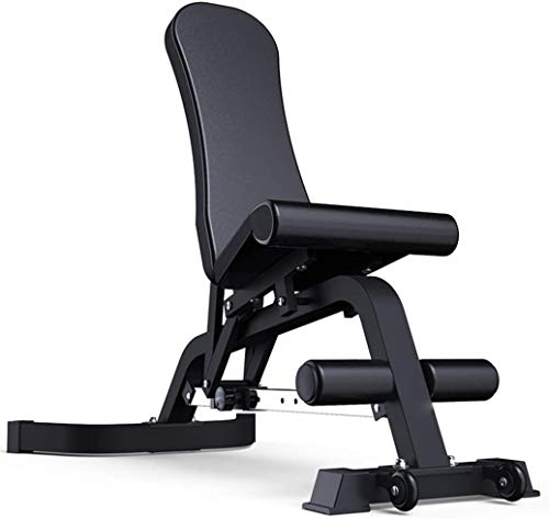 asdchZen Fitnessgeräte Hantelbank Verstellbar Hantelbank Sit-Up-Bank Verstellbar Professioneller Fitnessstuhl Heimfitnessgerät Fitnessstudio Für Krafttraining Rot 147X74X115Cm Schwarz 147X74X115Cm