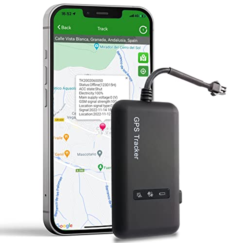 GPS Tracker Auto Mini GPS Tracker Echtzeit Tracking APP ohne ABO einfache Flottenverwaltung 6 Monate Tracking-Verlauf mehrere Alarmerinnerungen geeignet für Motorräder LKWs Motorroller