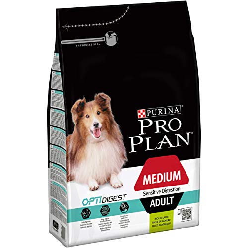 PURINA PRO PLAN Medium Adult Sensitive Digestion Hundefutter trocken reich an Lamm 1er Pack 1 x 3 kg