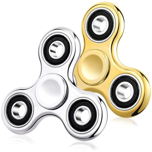 Fidget Spinner 2 Pack Stress Angst Relief Sensory Fidget Spielzeug für Kinder Erwachsene Coole galvanische Fidget Spinner für ADHD Autismus Geburtstag Gifts Klassenzimmer Preise für Jungen Mädchen