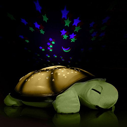  Schildkröte Projektor Nachtlicht Sternenhimmel Lampe Einschlafhilfe für Kinder 4 Melodien
