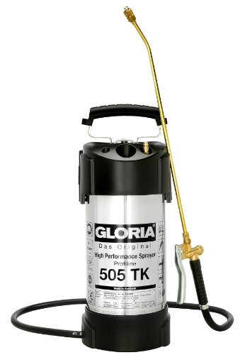 GLORIA Hochleistungssprühgerät 505 TK Profiline 5 L Füllinhalt Profi aus rostfreiem Zeigermanometer und Kompressoranschluss 6 bar Ölfest