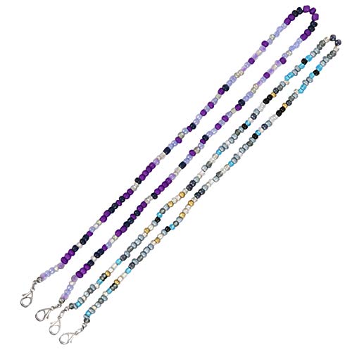 Hemobllo 2 Stk Brille Maskenkette Brillenhalter Mundschutz Kette Umhängeband Face Lanyards Verstellbar Hutband Anti-rutsch-ohrbügel Mundbedeckungsseil Brillenschnur Kind Perlen Kleiderbügel