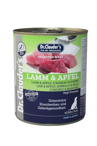 Dr. Clauder s Premium Hundefutter Präbiotische Sorte verschiedene Geschmacksrichtungen 6 x 800 g 6 x 800 g Lamm und Apfel