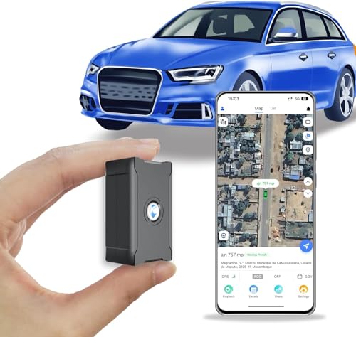 Wanwaytech GPS Auto Tracker mit Magnet GPS Allround Finder Live-Tracking-Sender für Autos 6000 mAh Akku sofort aktualisiert in 10 Sekunden App-Abonnement erforderlich S20UN-FR FBA