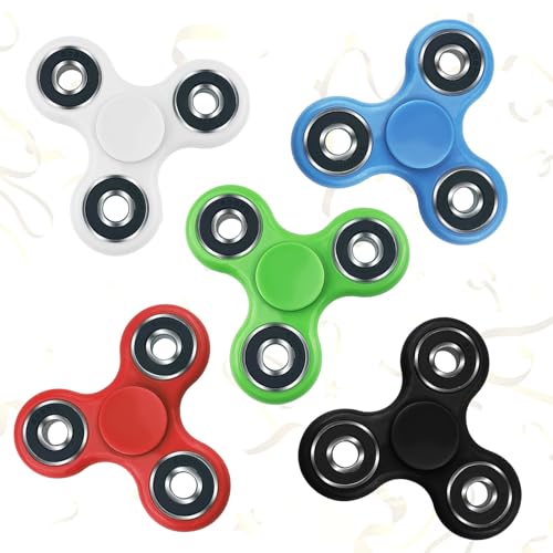 Rseuphiee 5 Stück Fidget Spinner Finger Fidget Spinner Anti Stress Entlastung Spielzeug Angstspielzeug Stressreduzierer Geschenke für Erwachsene Kinder Partygeschenke