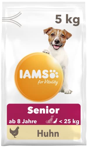 IAMS for Vitality Senior Hundefutter trocken - Trockenfutter fÃ¼r Ã¤ltere Hunde ab 8 Jahre geeignet fÃ¼r kleine und mittelgroÃŸe Hunde 5 kg