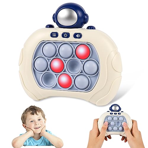 Diealles Shine Pop Fidget it Spielzeug für Kinder 3-12 Quick Push Pop it Spiel Pop it Elektronisches Spiel für 3 4 5 6 7 8 9 10 11 12 Jährige Jungen Mädchen Teenager Astronaut JYWJ-AAL02