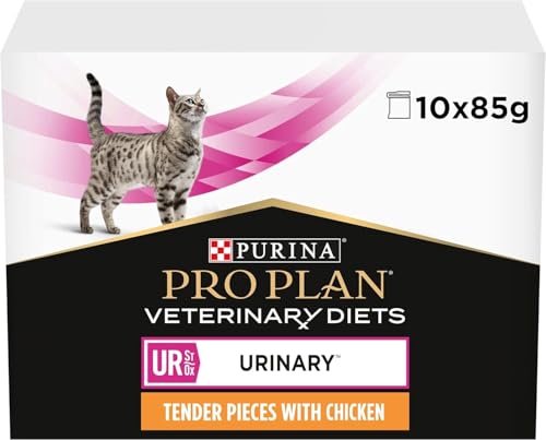 PRO PLAN Veterinary Diets UR Urinary Katze 10 x 85g Frischebeutel mit Huhn Kann dabei helfen und das Gewichtsmanagement zu unterstützen