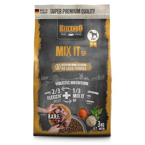 Belcando Mix It GF 3 kg Ergänzungsfutter Trockenfutter für Hunde zur Ergänzung bei Fleischfütterung Barf Ergänzungsfutter für Hunde