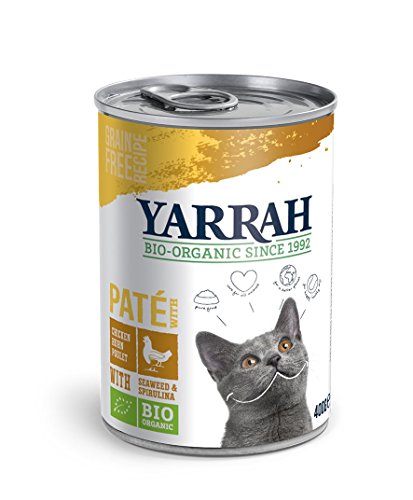 Yarrah Pate mit Huhn 400 g Bio Katzenfutter 6er Pack 6 x 0.4 kg