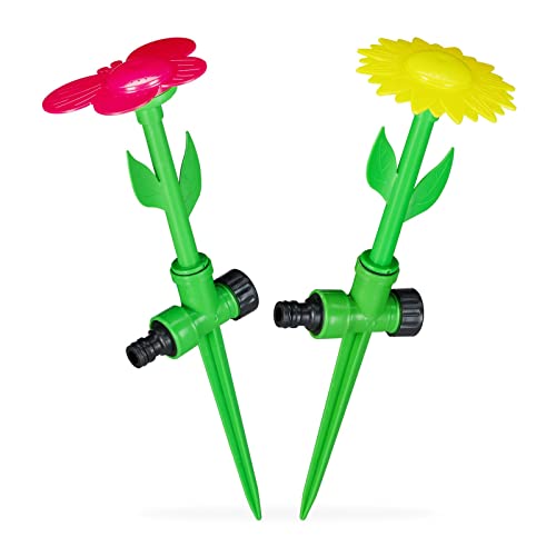 DbHFgjMN Gartensprinkler Sprinkler Blume 2er Set Spritzblume Garten Rasensprenger Kinder Beregner 1 2 Spritzblume Für Den Garten