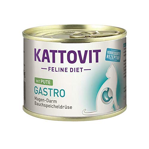 12x Kattovit Feline Diet Gastro Pute 12 x 185g Katzenfutter 8 99 kg