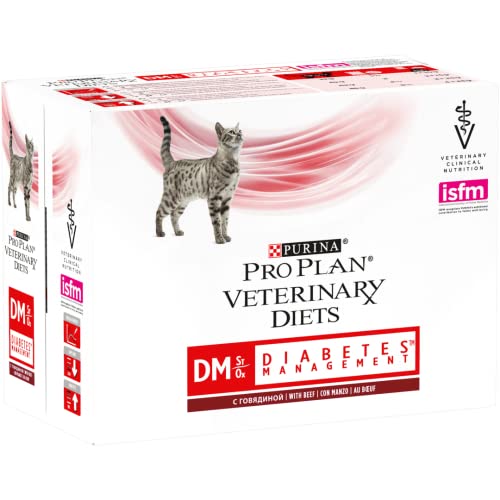 PURINA PPVD Feline DM Rind Beutel Katzenfutter 10 x 85 g