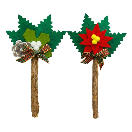 Generisch 2 Stück Weihnachten Katzenminze Spielzeug Silvervine Sticks Für Katzen Katzenminze Sticks Weihnachts-Katzenminze-Spielzeug Weihnachtsthema-Design